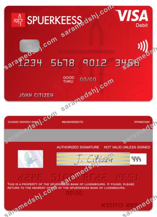 Luxembourg The Spuerkeess Bank visa debit card